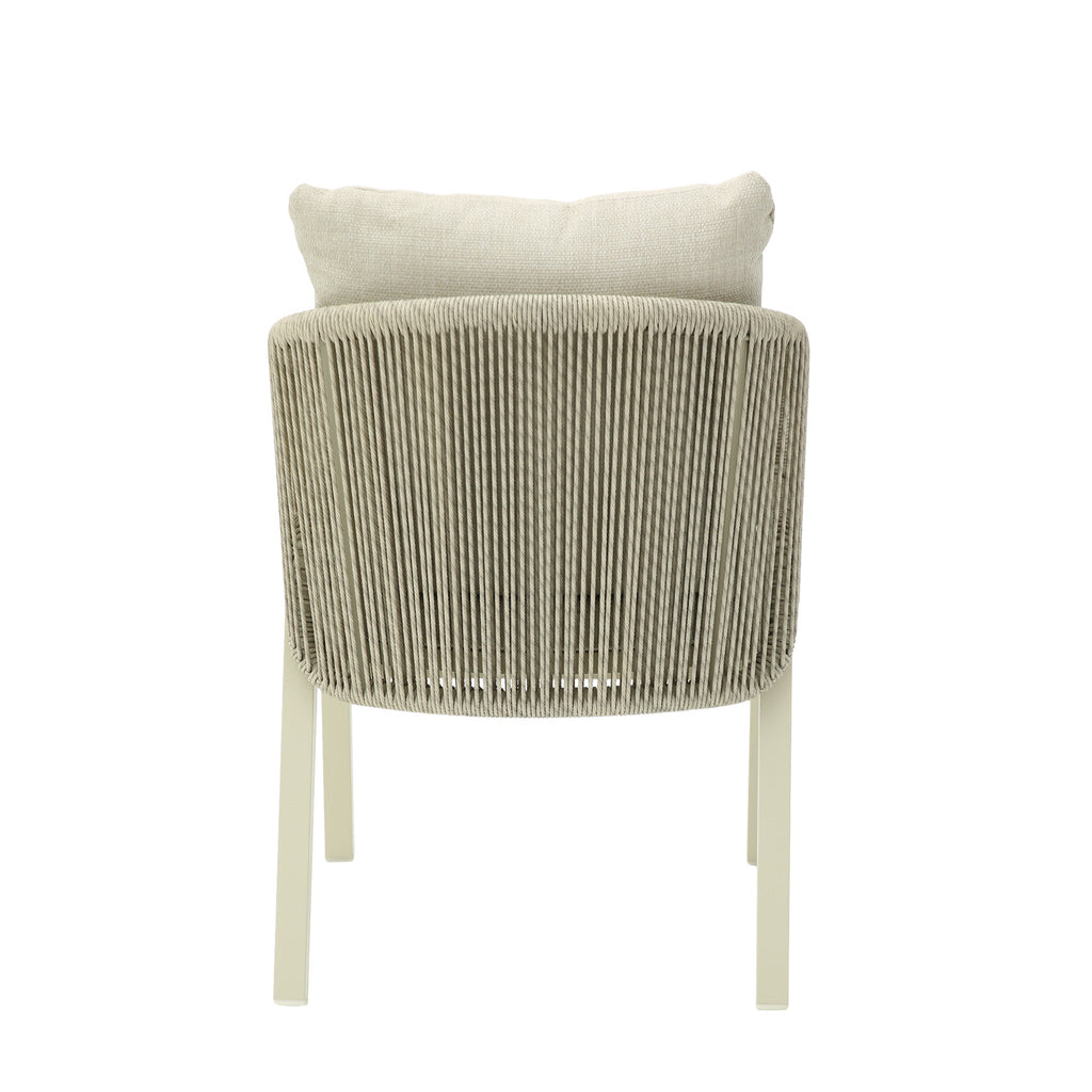 Grey Rattan Outdoor Verona Dining Chair - Grey Cushion (Set of 2)