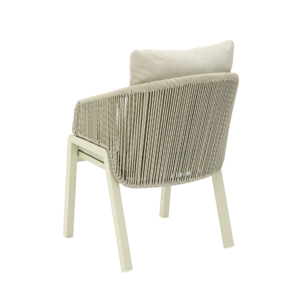 Grey Rattan Outdoor Verona Dining Chair - Grey Cushion (Set of 2)