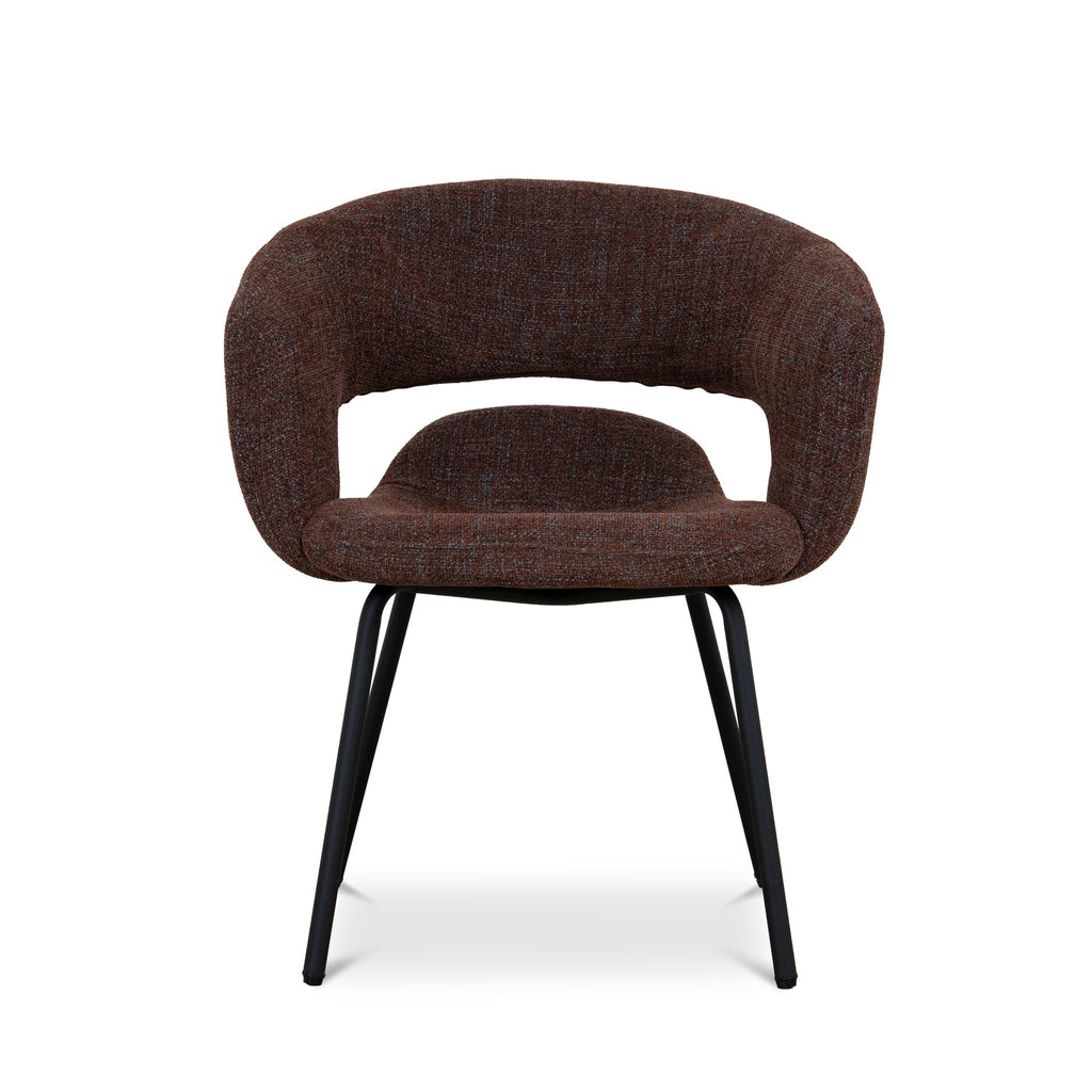 Black Verona Dining Chair - Moss Brown (Set of 2)