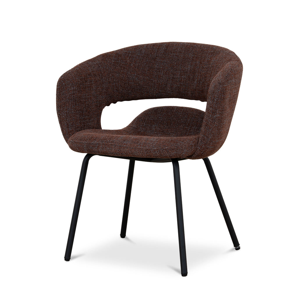 Black Verona Dining Chair - Moss Brown (Set of 2)