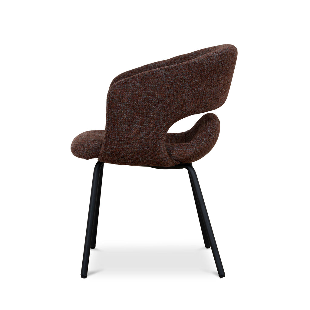 Black Verona Dining Chair - Moss Brown (Set of 2)