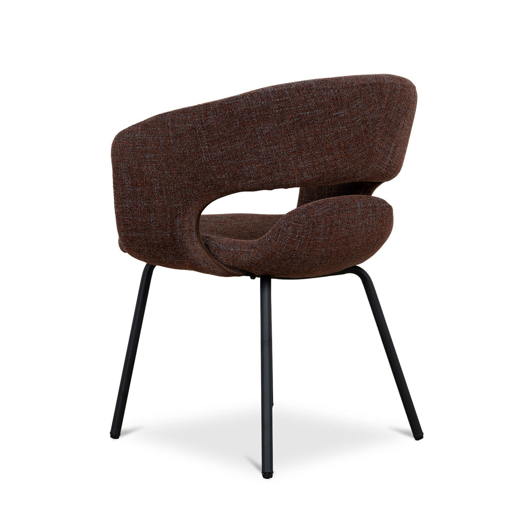 Black Verona Dining Chair - Moss Brown (Set of 2)