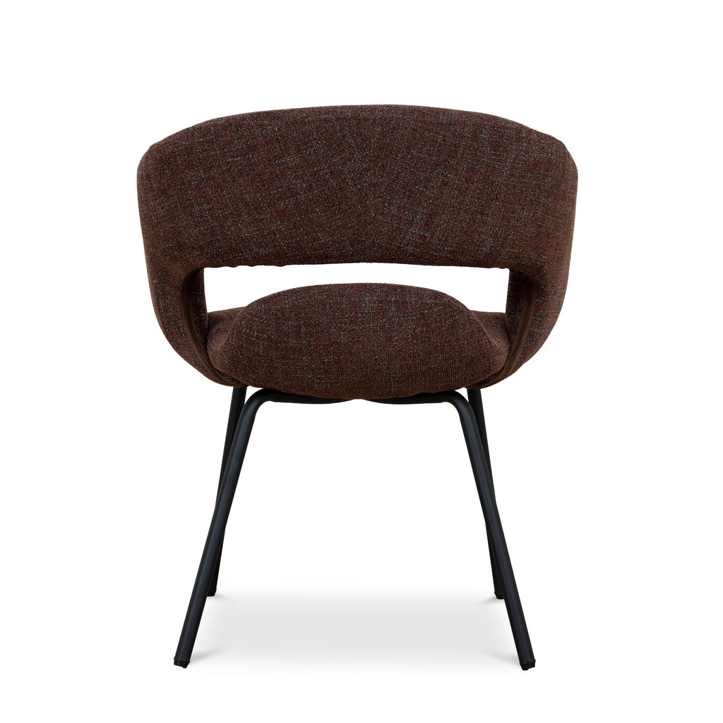 Black Verona Dining Chair - Moss Brown (Set of 2)