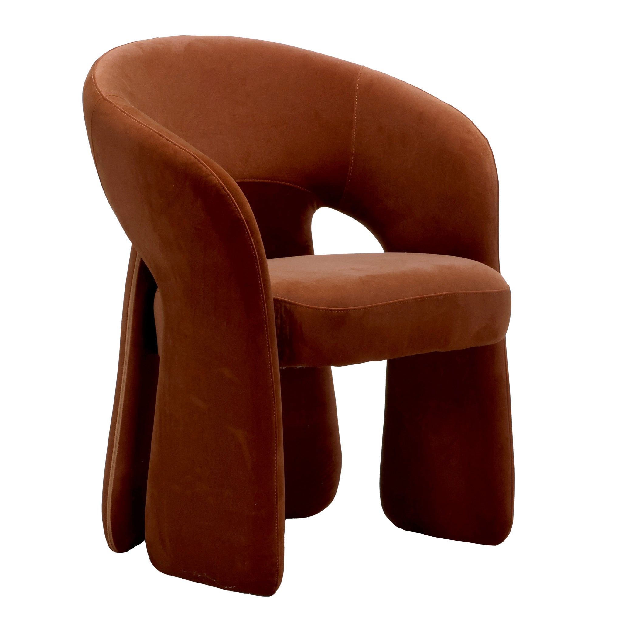 Fabric Verona Dining Chair - Burnt Brown