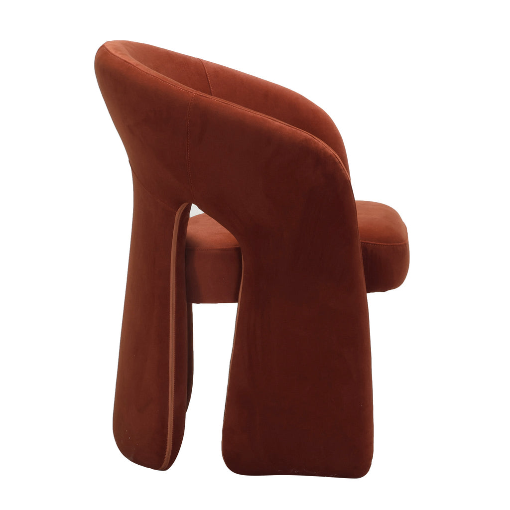 Fabric Verona Dining Chair - Burnt Brown