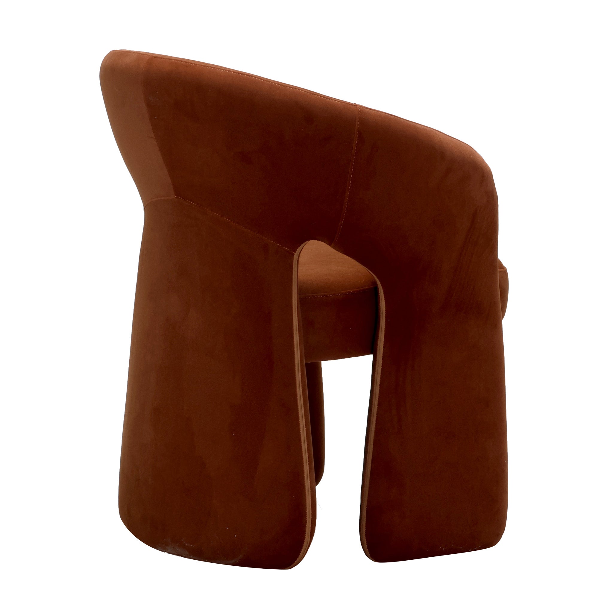 Fabric Verona Dining Chair - Burnt Brown