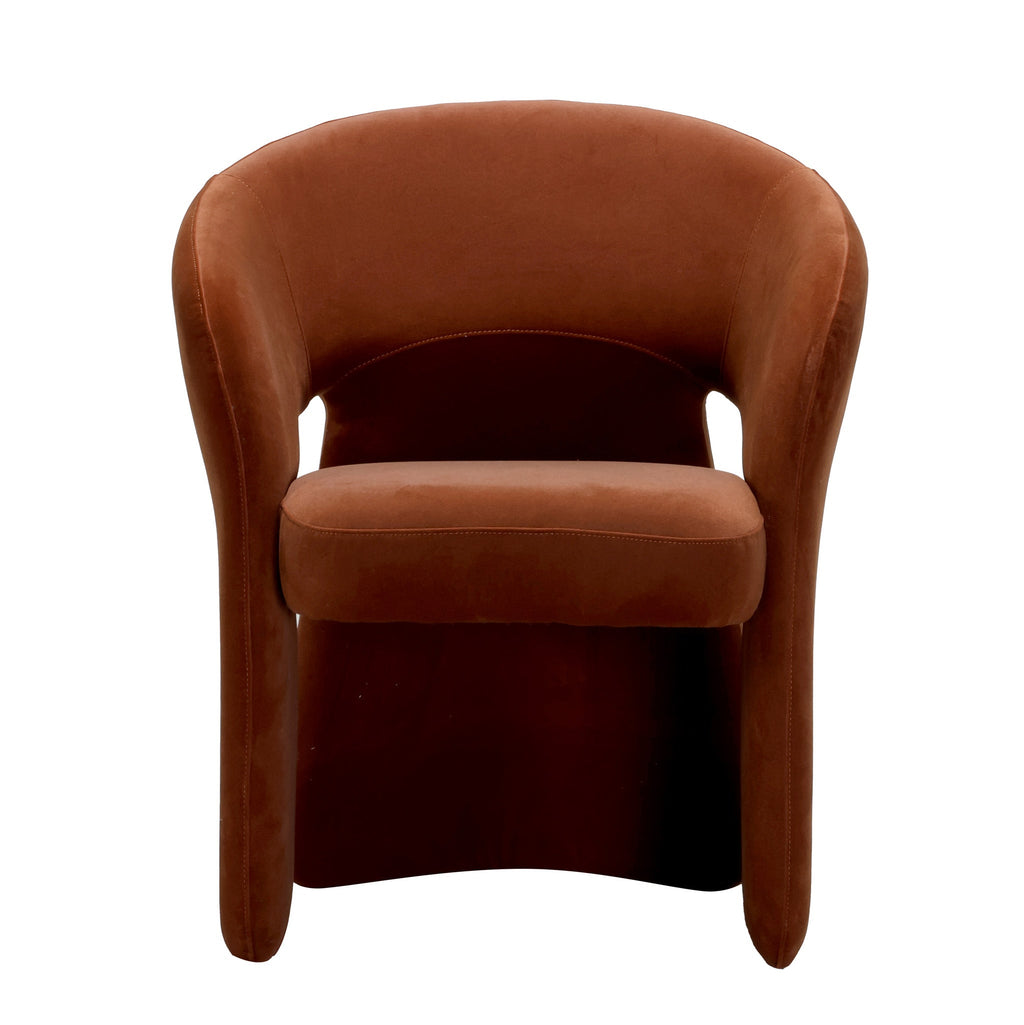 Fabric Verona Dining Chair - Burnt Brown
