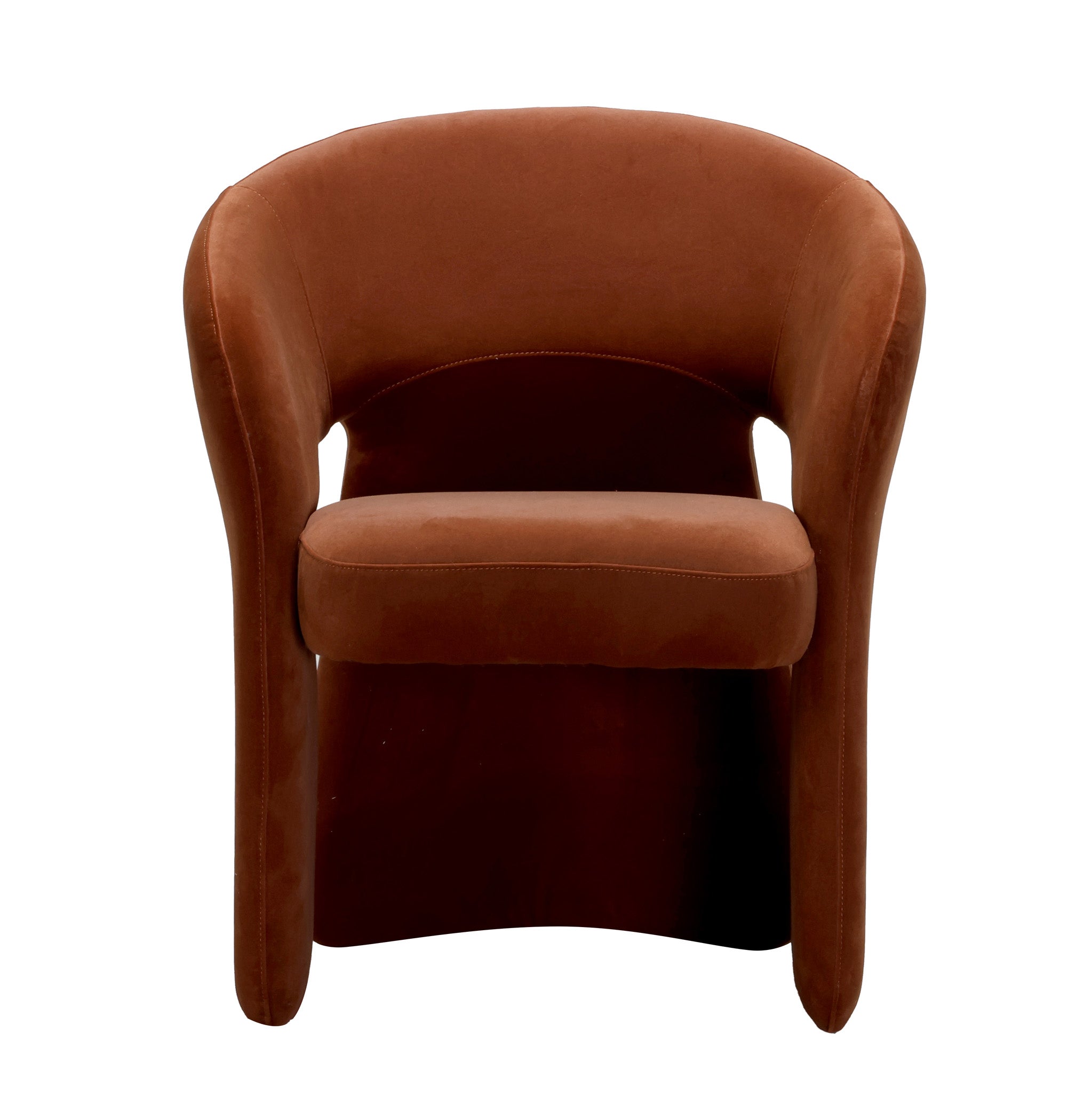 Fabric Verona Dining Chair - Burnt Brown
