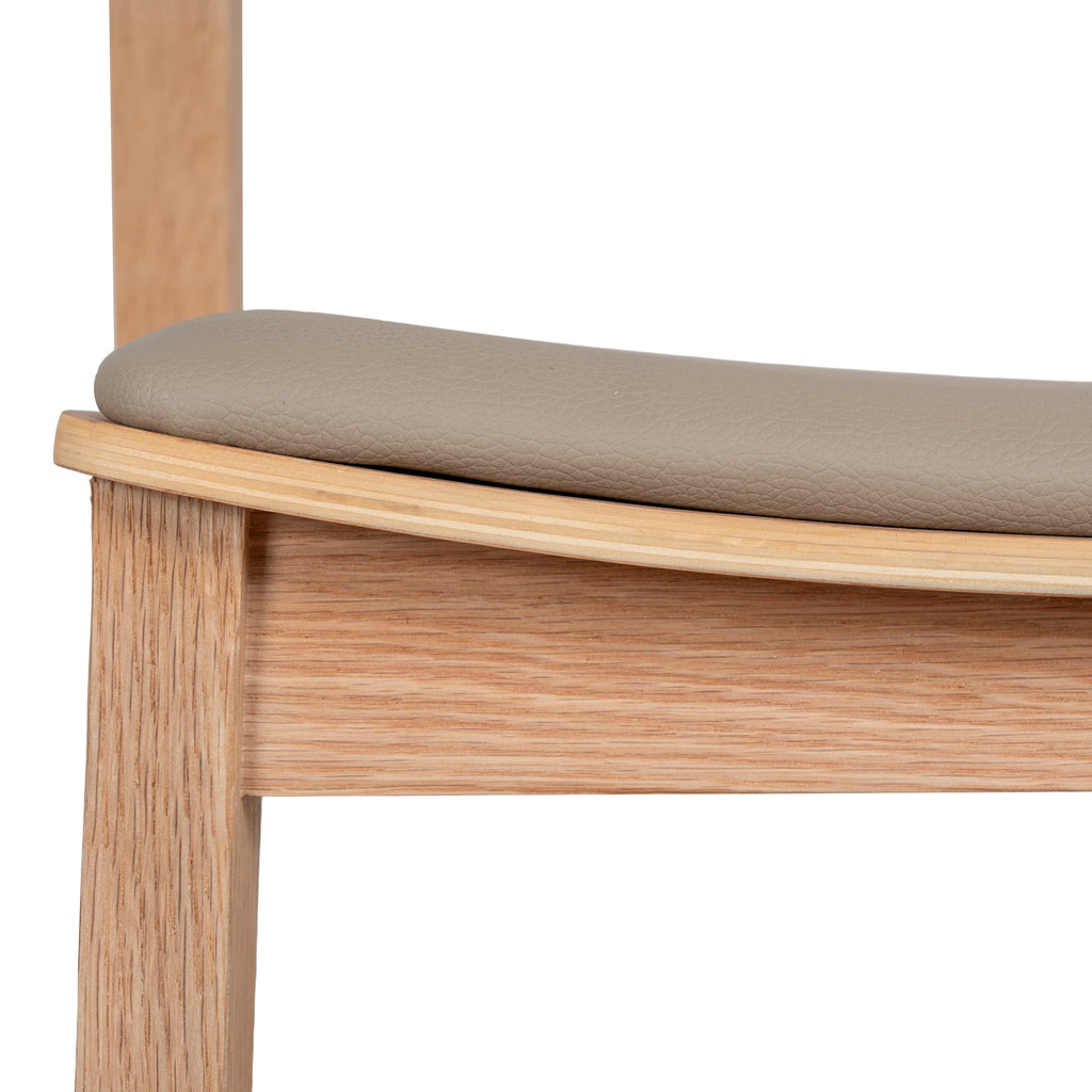 Natural Verona Dining Chair - Latte Seat (Set of 2)