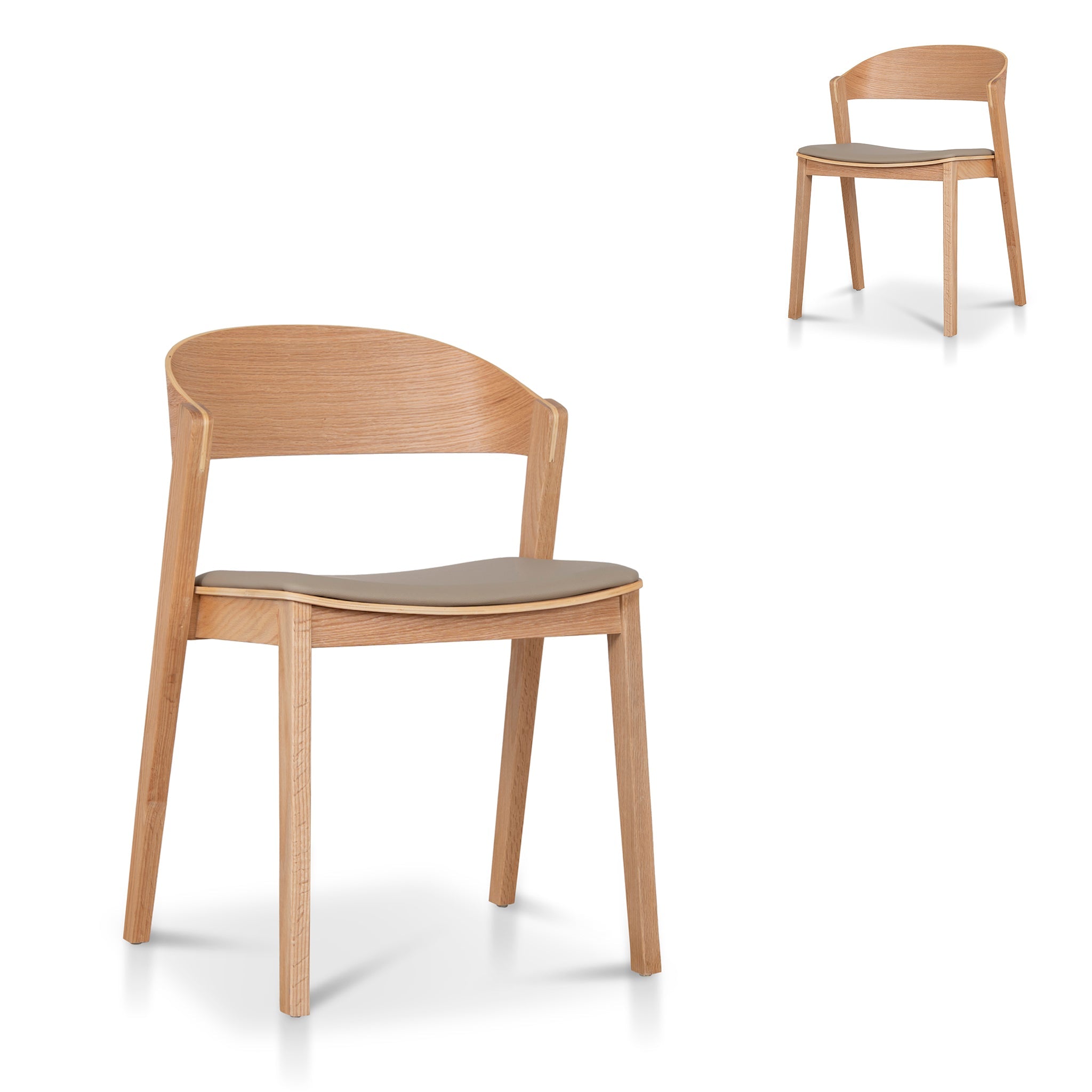Natural Verona Dining Chair - Latte Seat (Set of 2)