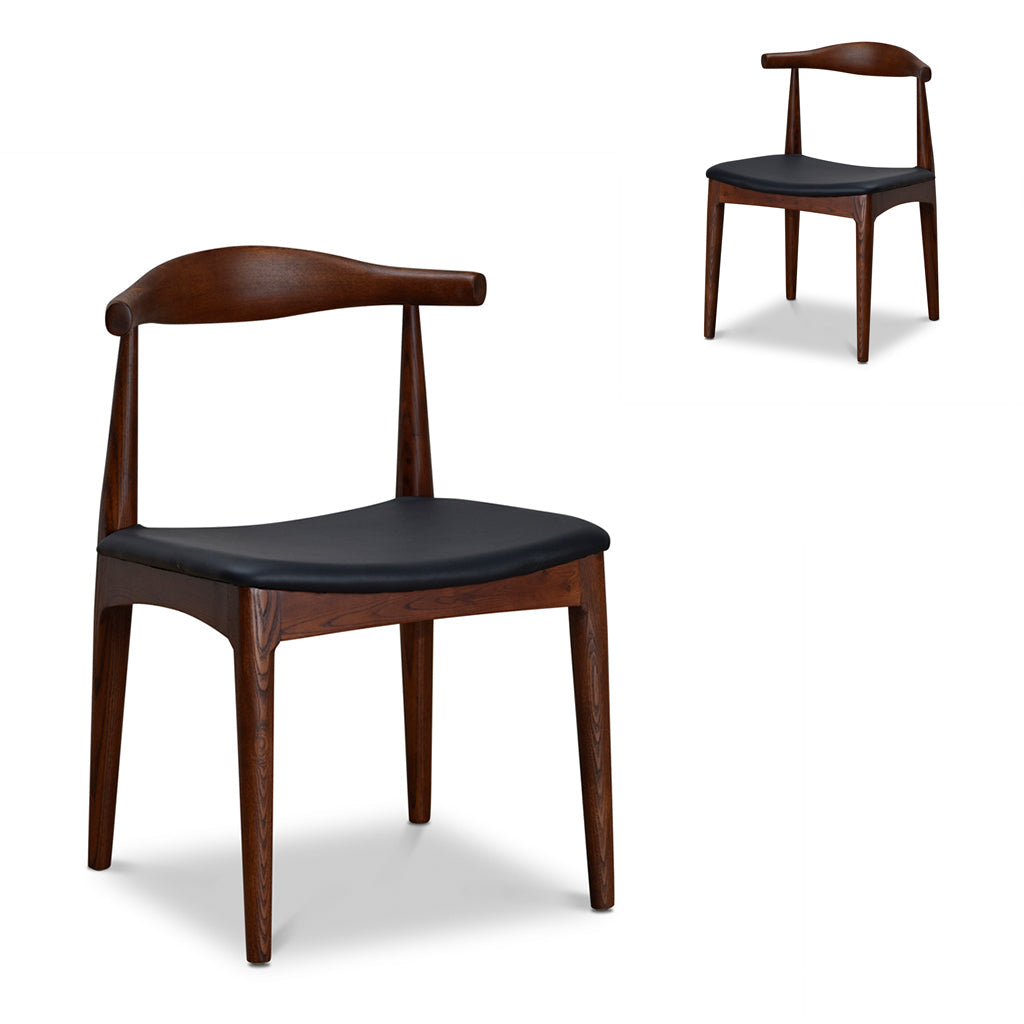 Elbow Verona Dining Chair - Dark Brown (Set of 2)