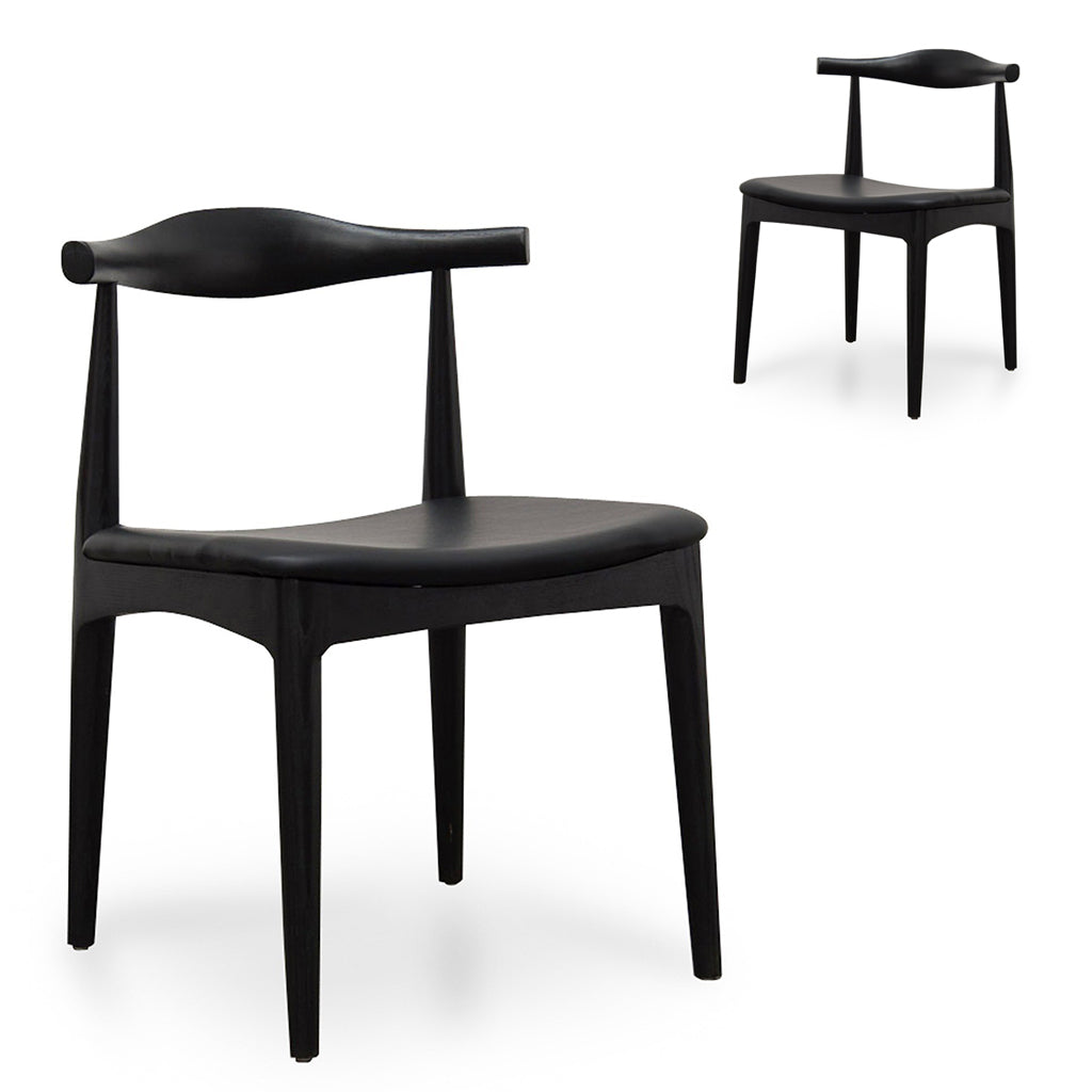 Elbow Verona Dining Chair - Black (Set of 2)