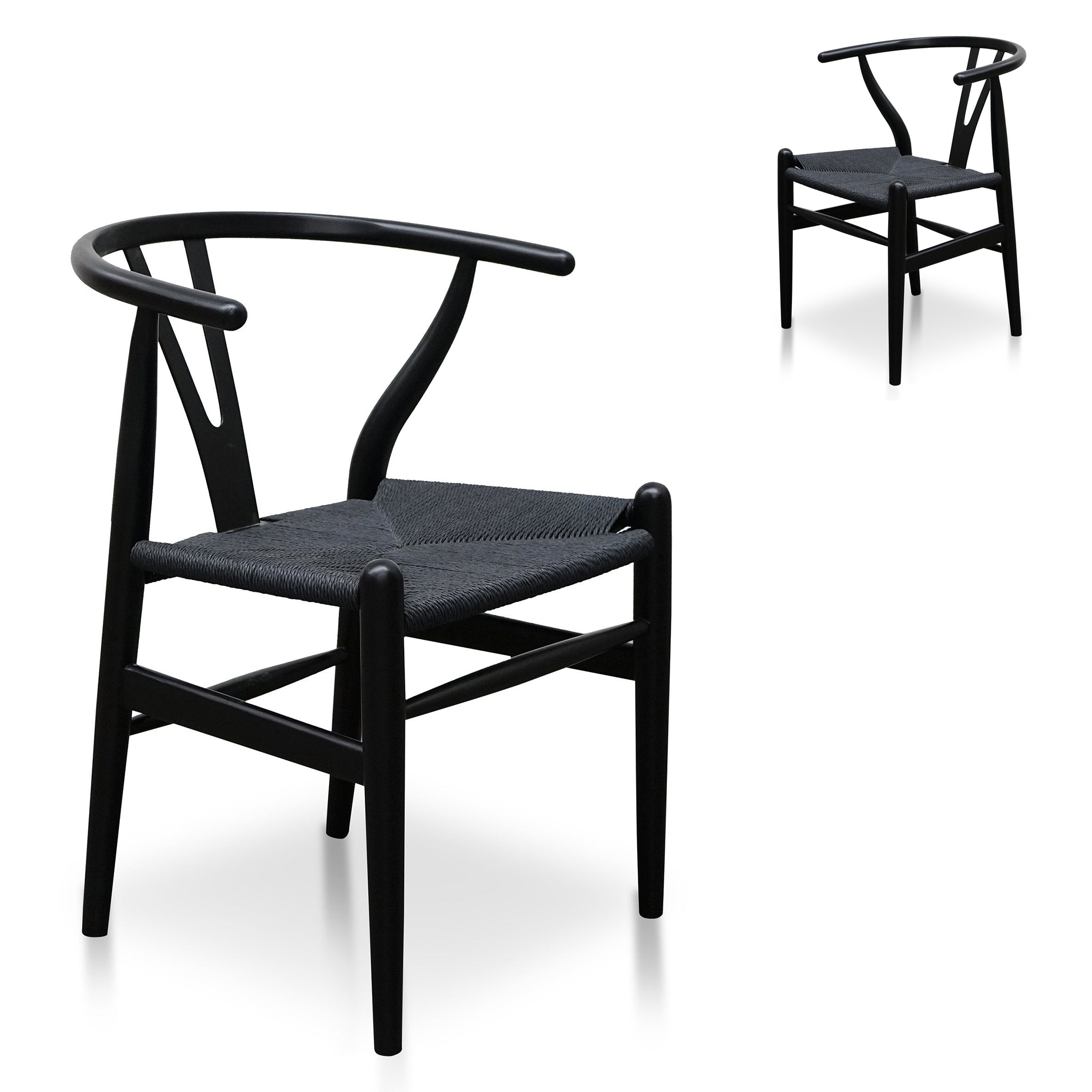 Cord Verona Dining Chair - Full Black (Set of 2)