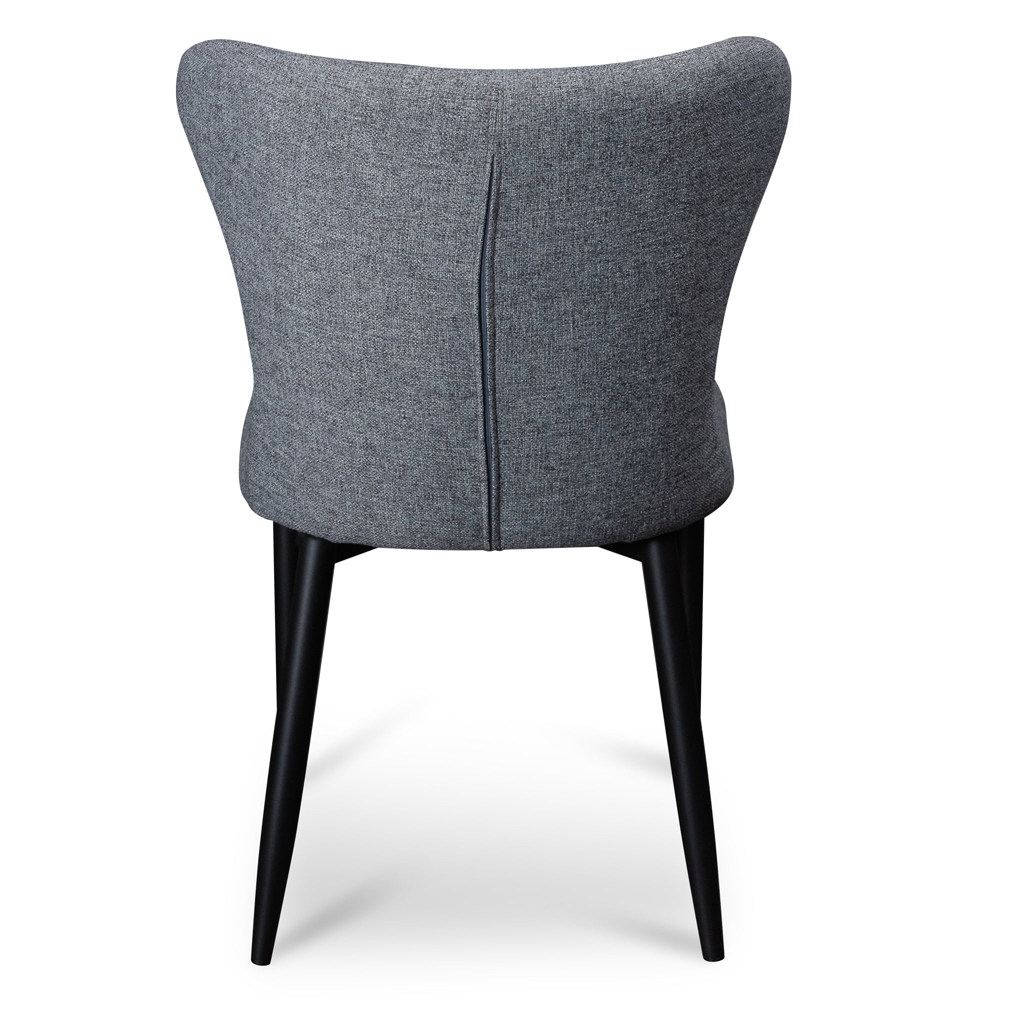 Fabric Verona Dining Chair - Pebble Grey with Black Legs (Clearance)