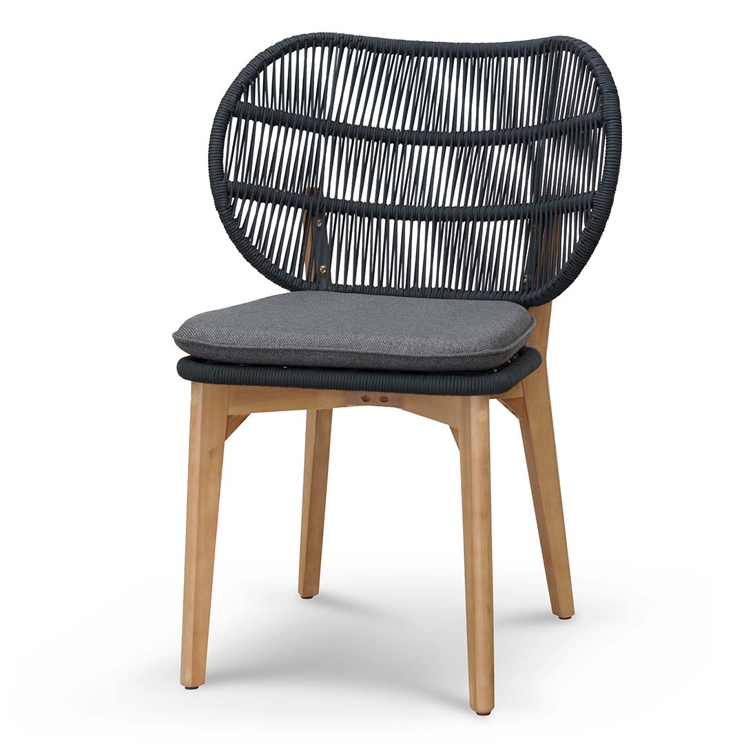 Outdoor Verona Dining Chair - Anthracite Grey Cushion (Set of 2)