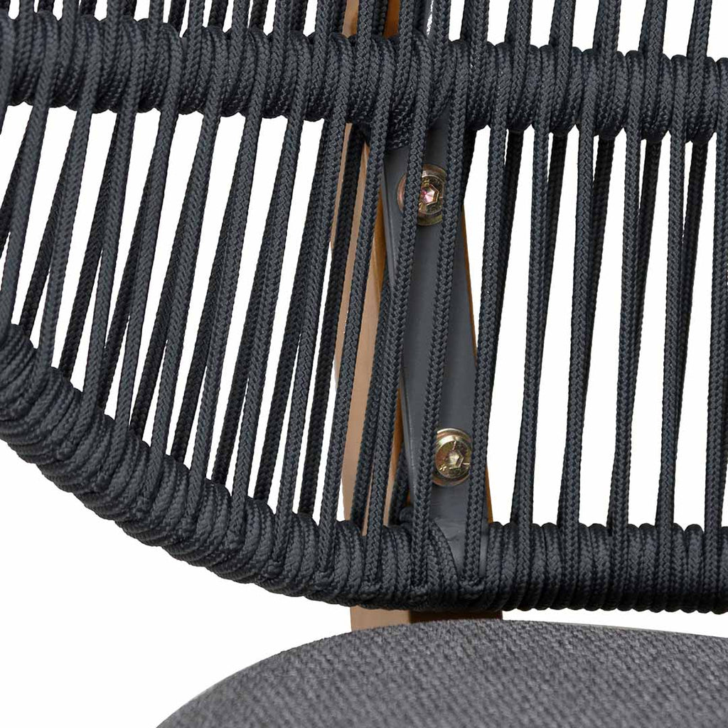 Outdoor Verona Dining Chair - Anthracite Grey Cushion (Set of 2)