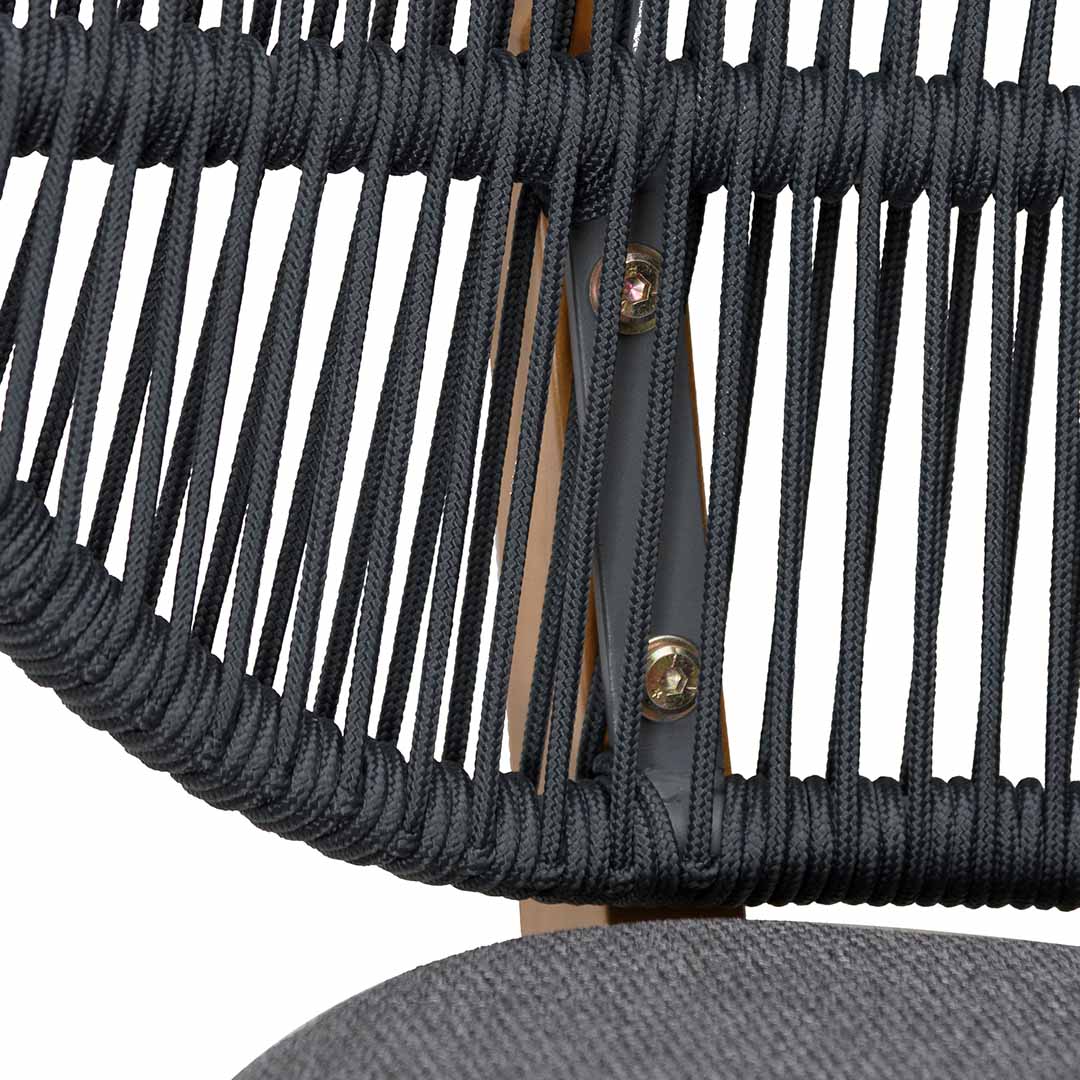 Outdoor Verona Dining Chair - Anthracite Grey Cushion (Set of 2)