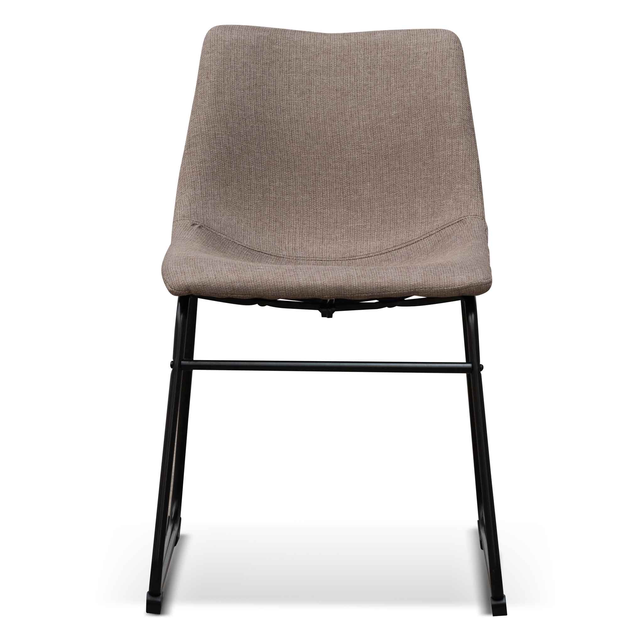 Fabric Verona Dining Chair - Brown Grey (Set of 2)