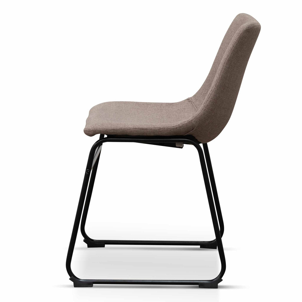 Fabric Verona Dining Chair - Brown Grey (Set of 2)