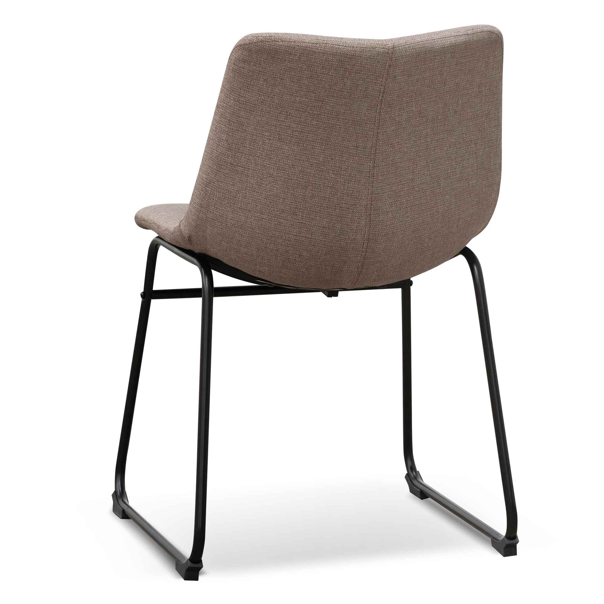 Fabric Verona Dining Chair - Brown Grey (Set of 2)