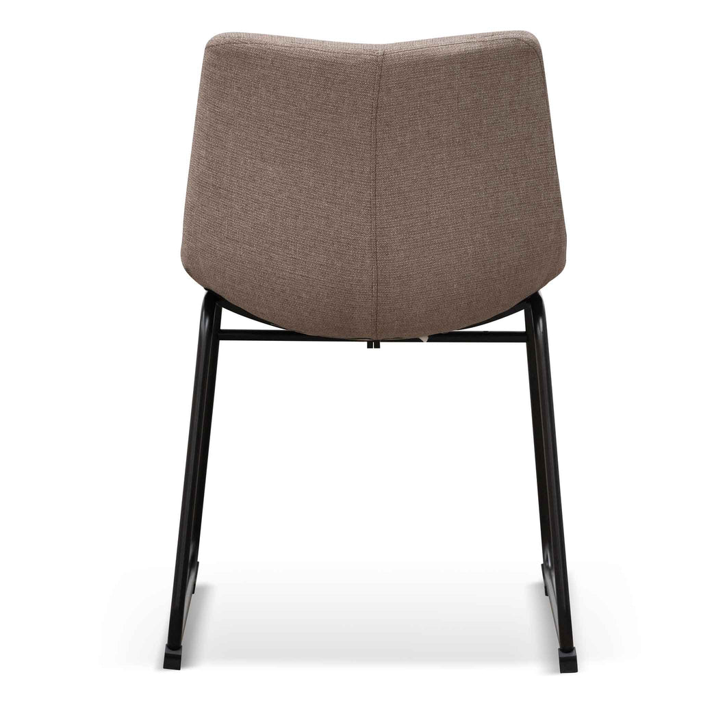 Fabric Verona Dining Chair - Brown Grey (Set of 2)