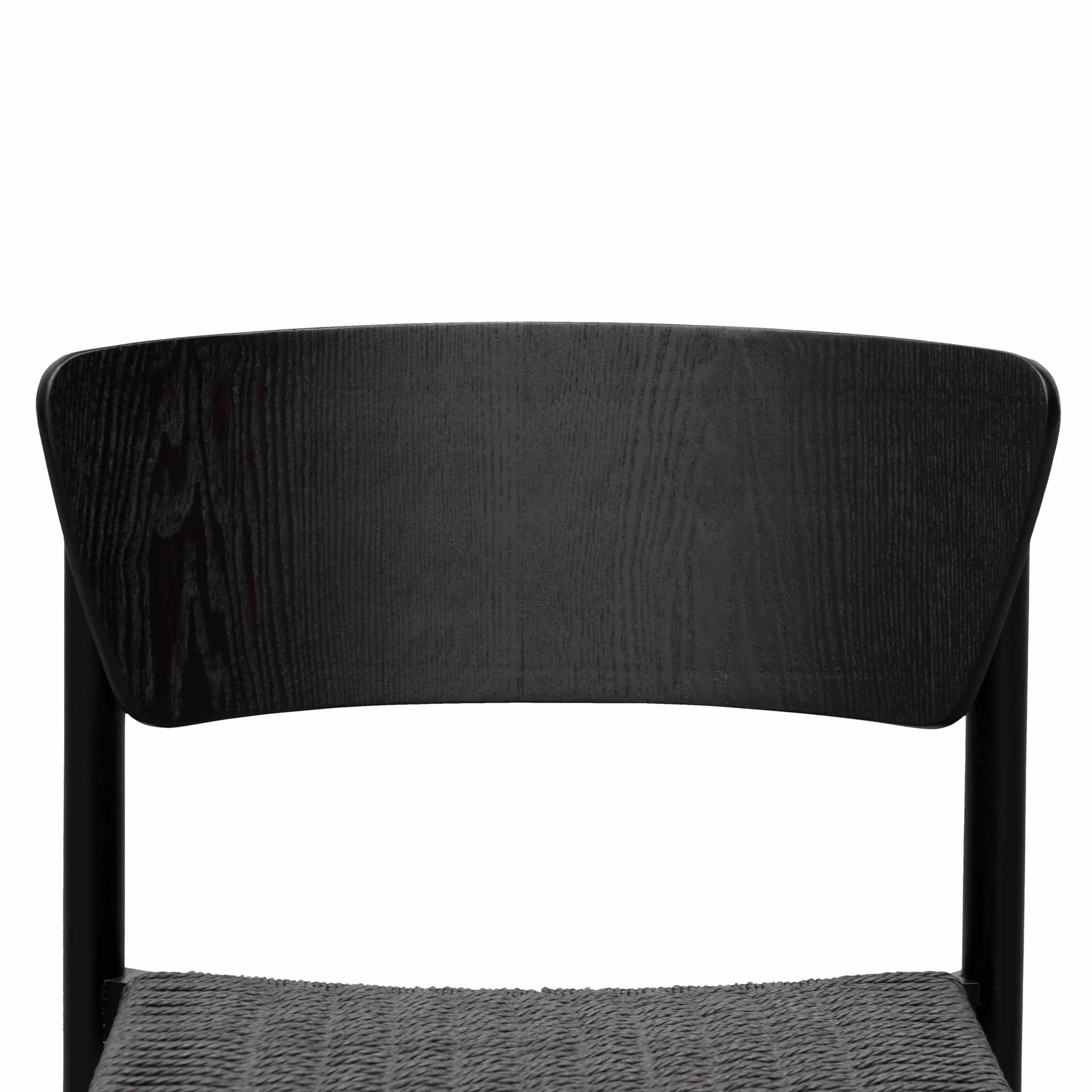 Rope Seat Verona Dining Chair - Black (Set of 2)