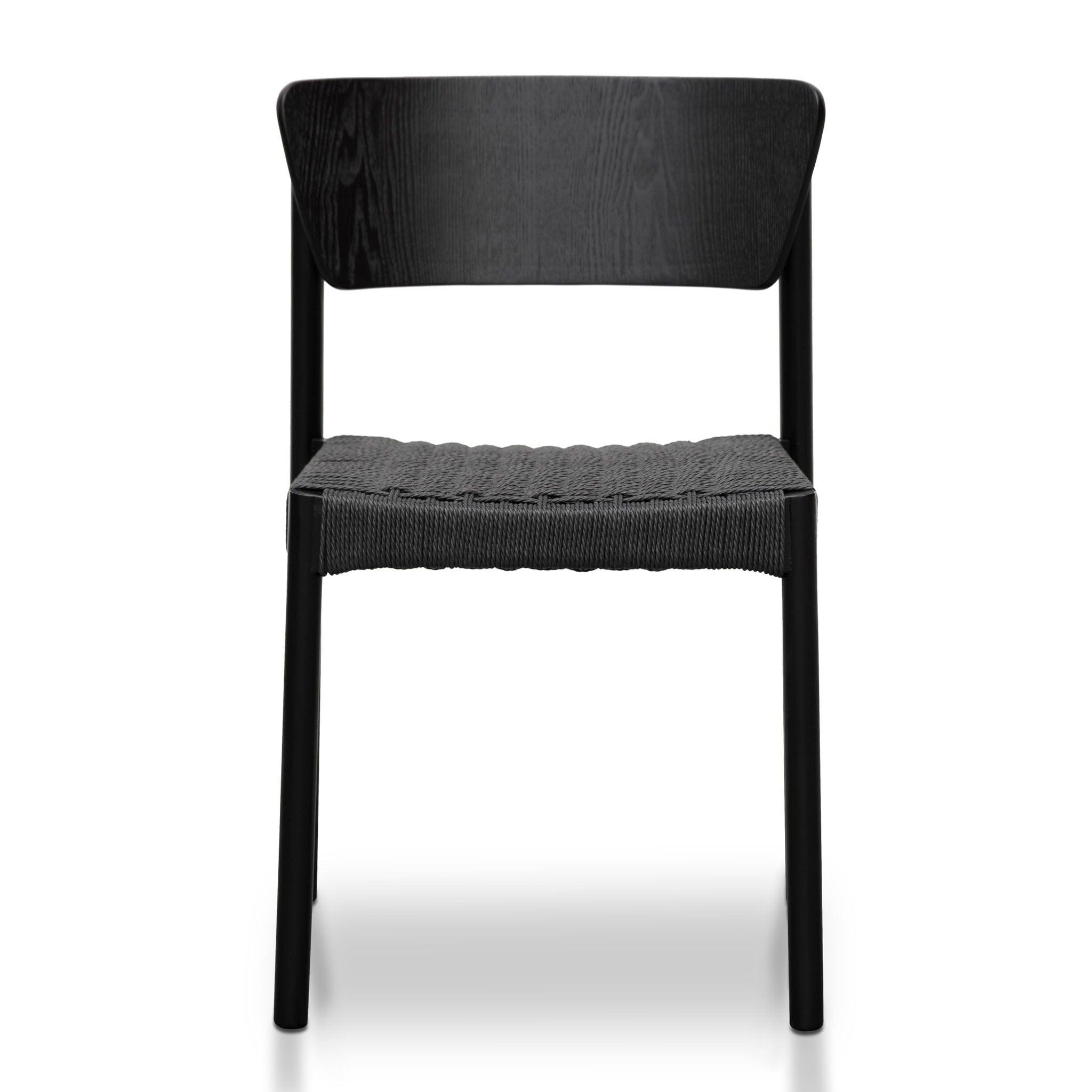 Rope Seat Verona Dining Chair - Black (Set of 2)
