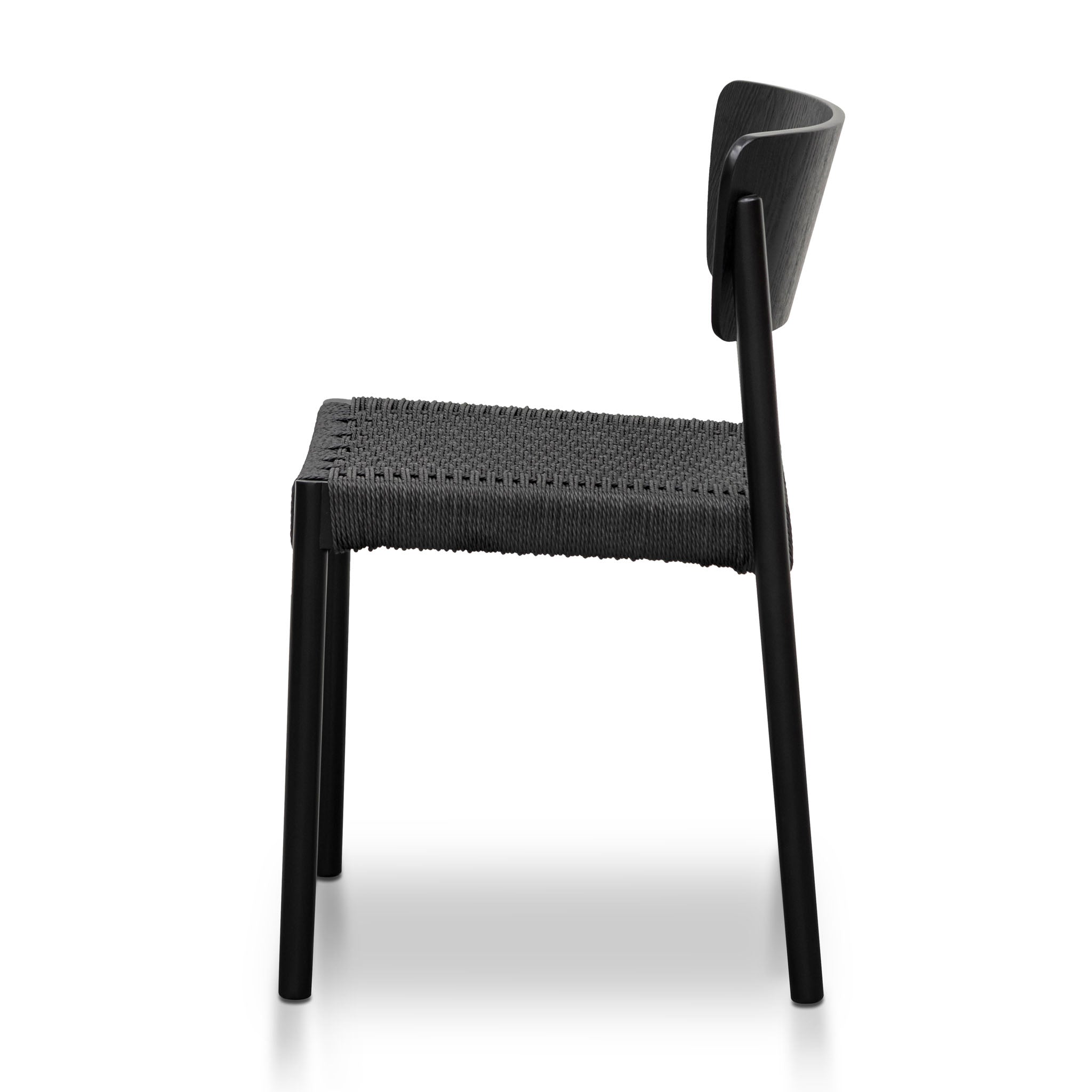 Rope Seat Verona Dining Chair - Black (Set of 2)