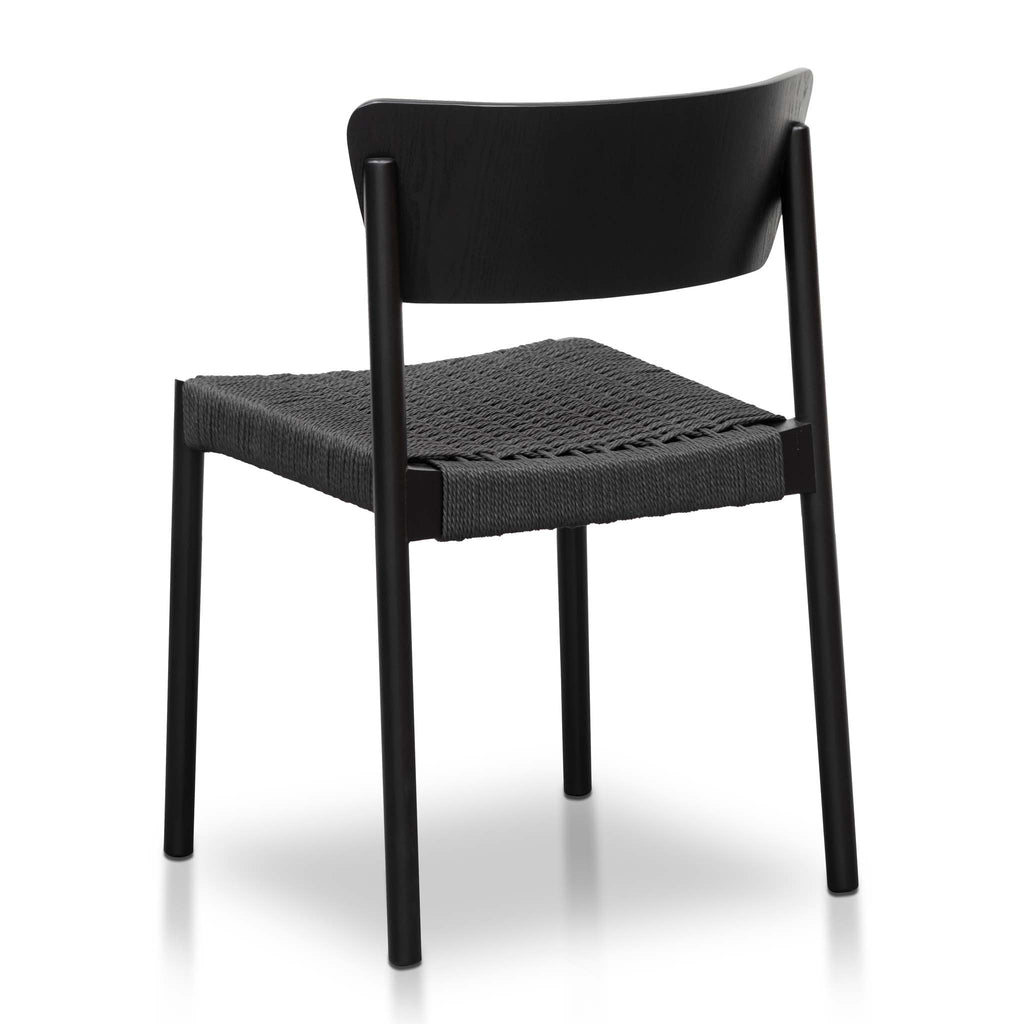 Rope Seat Verona Dining Chair - Black (Set of 2)