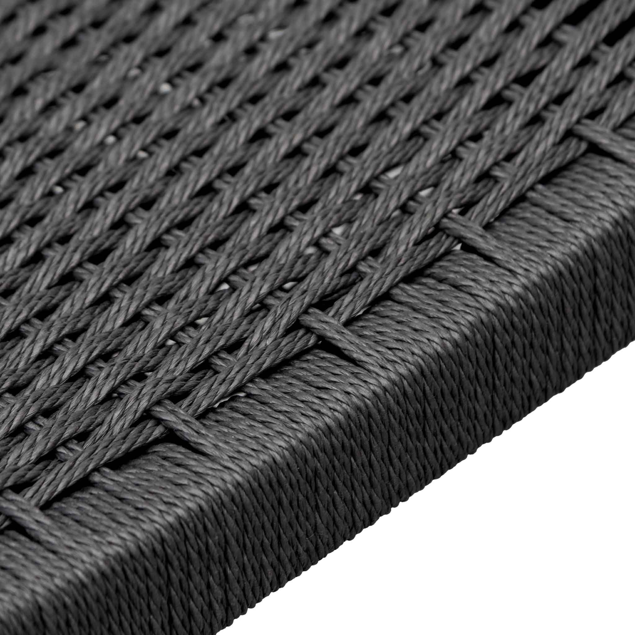 Rope Seat Verona Dining Chair - Black (Set of 2)