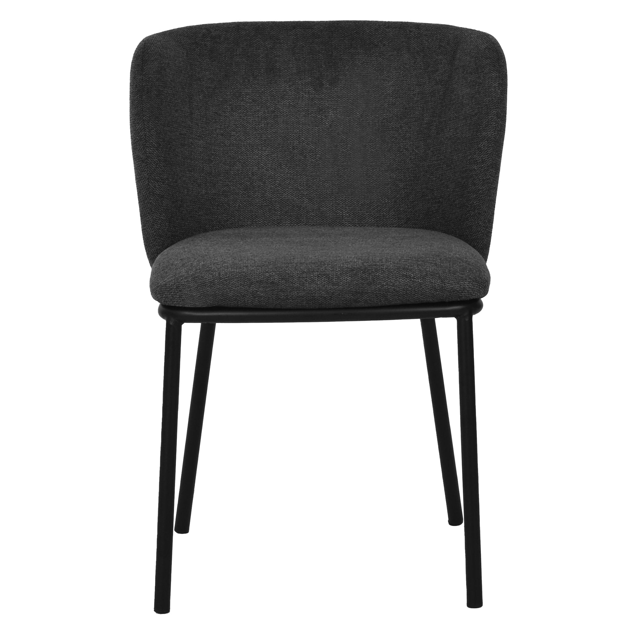 Fabric Verona Dining Chair - Charcoal Grey (Set of 2)