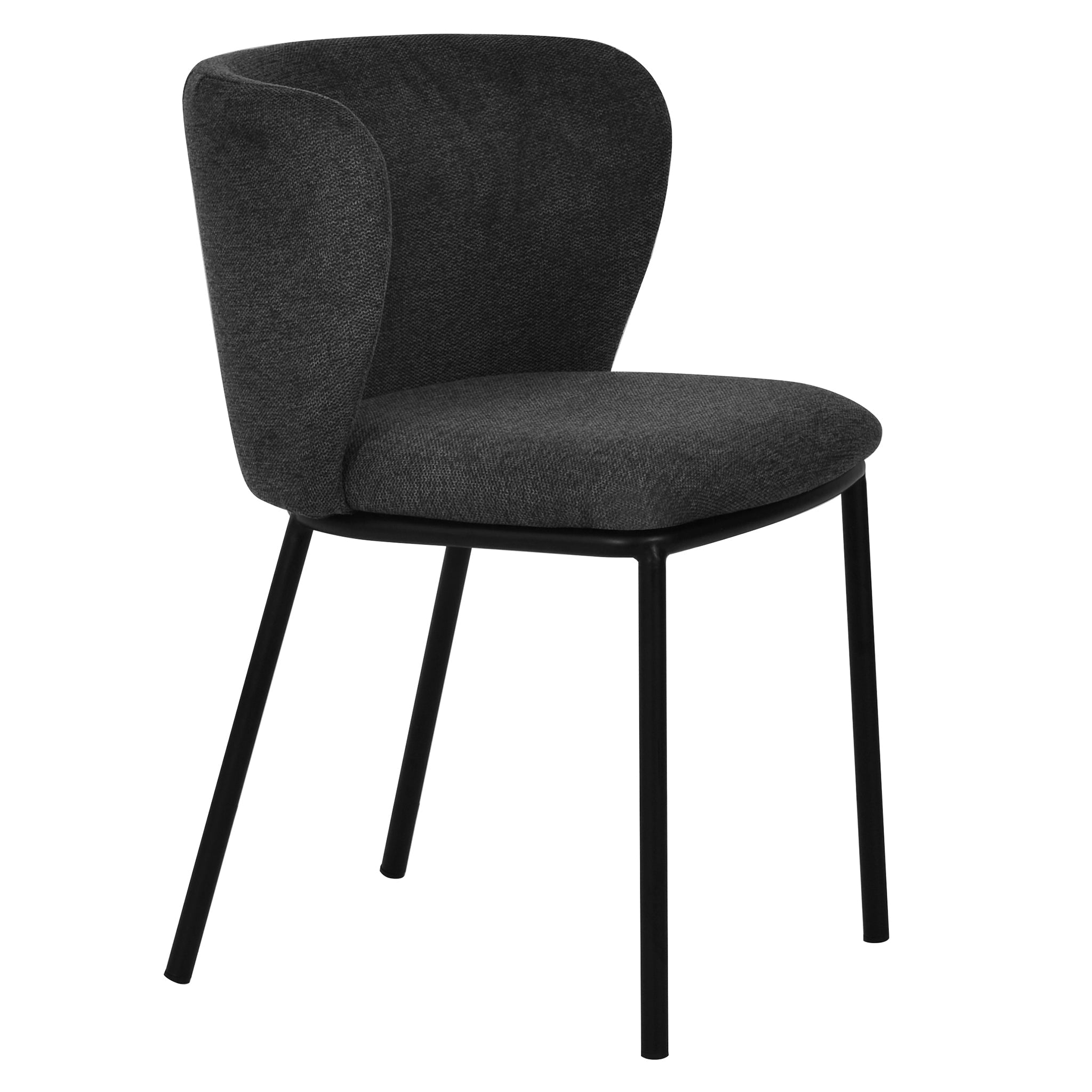 Fabric Verona Dining Chair - Charcoal Grey (Set of 2)