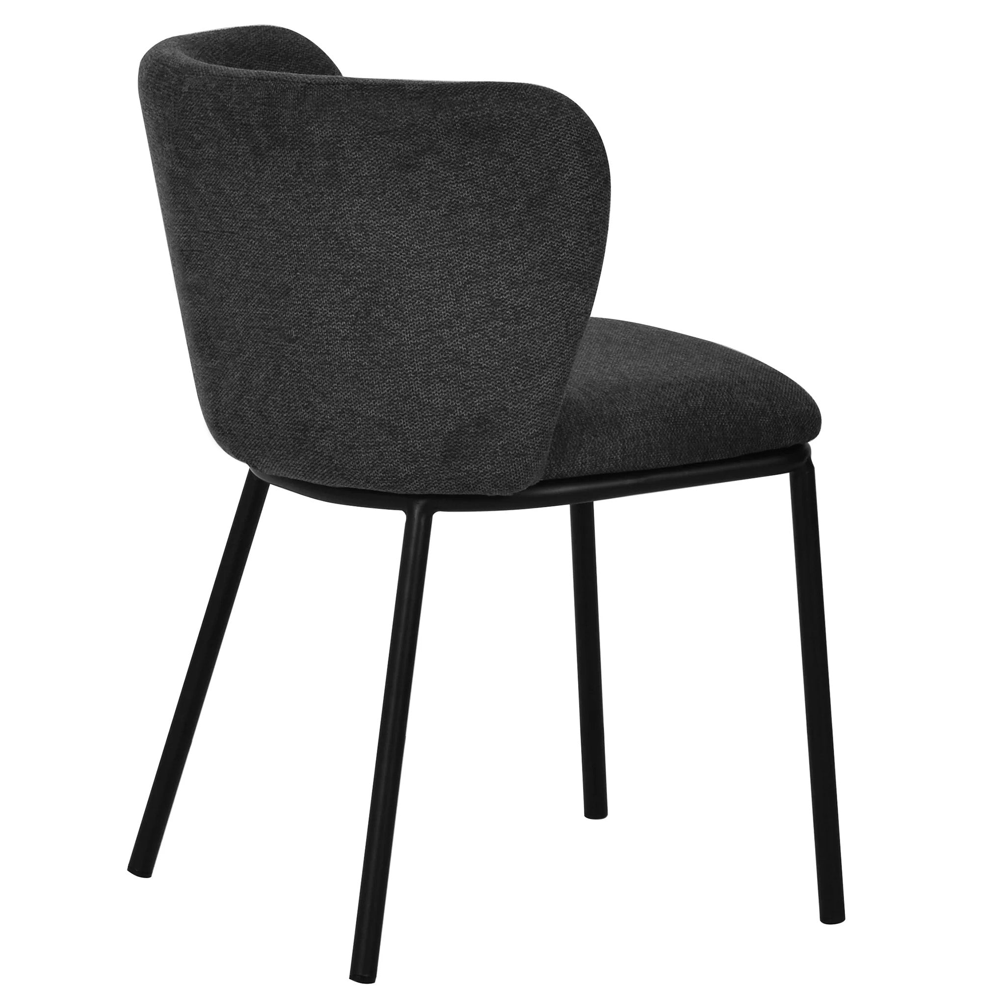 Fabric Verona Dining Chair - Charcoal Grey (Set of 2)