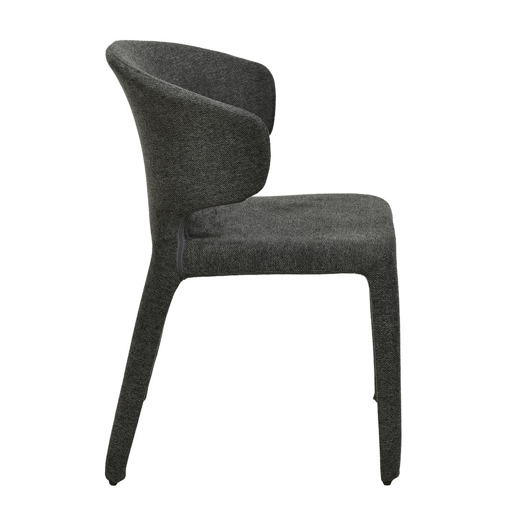 Fabric Verona Dining Chair - Charcoal Grey (Set of 2)