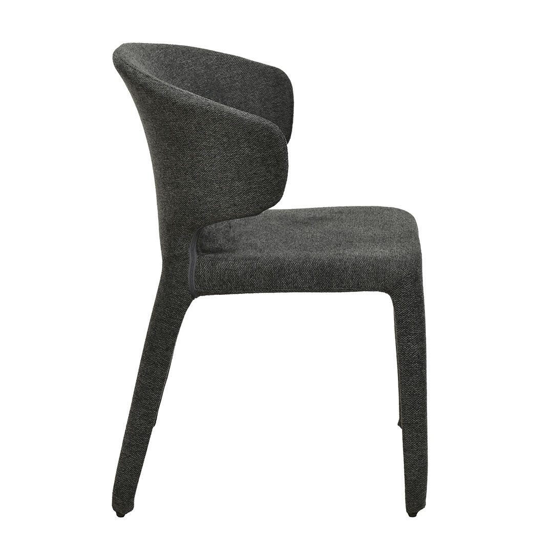 Fabric Verona Dining Chair - Charcoal Grey (Set of 2)
