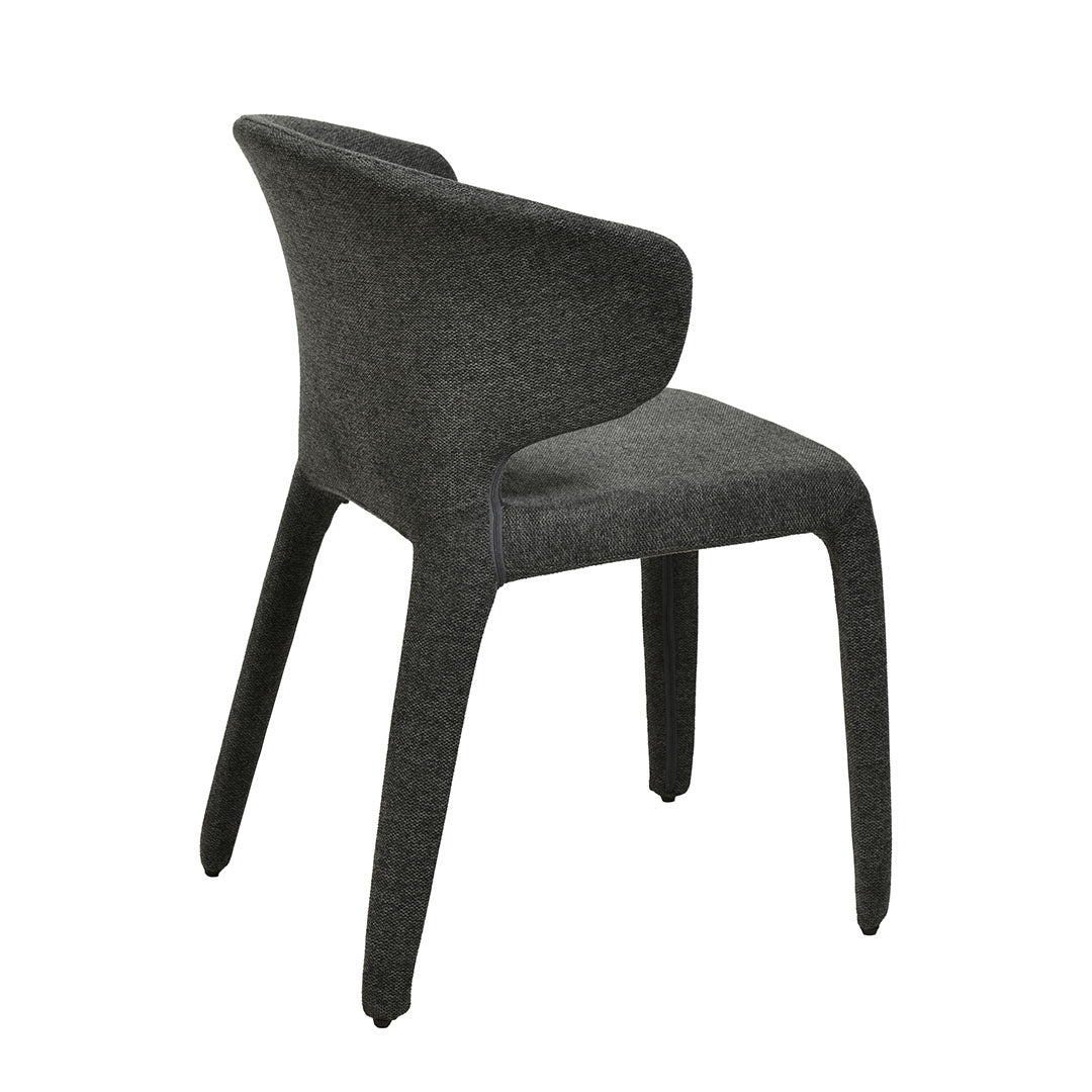 Fabric Verona Dining Chair - Charcoal Grey (Set of 2)