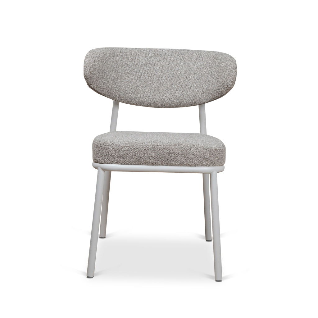White Verona Dining Chair - Clay Grey (Set of 2)