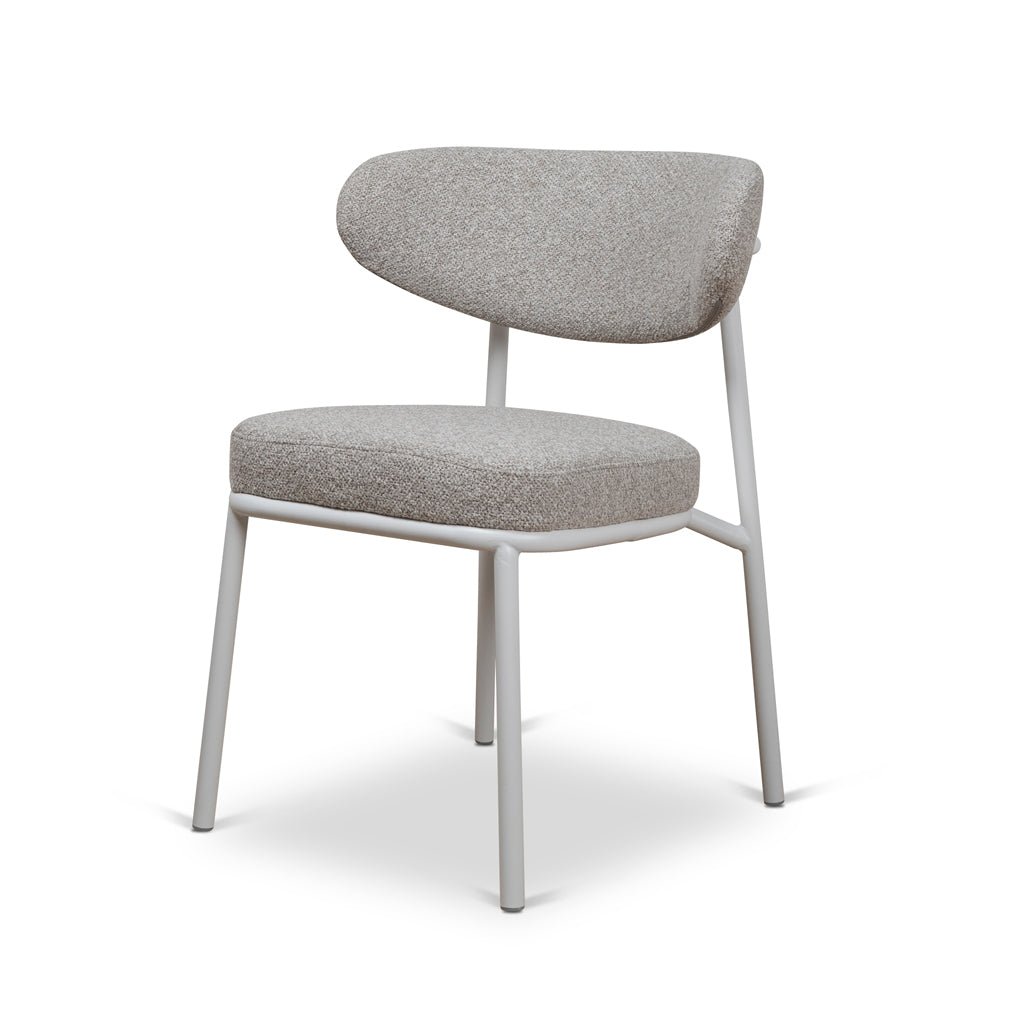 White Verona Dining Chair - Clay Grey (Set of 2)