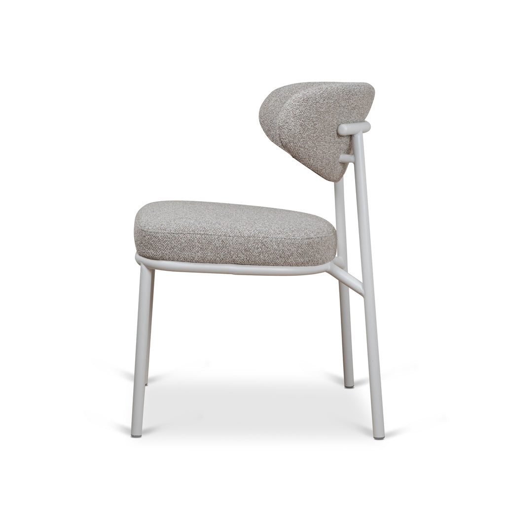 White Verona Dining Chair - Clay Grey (Set of 2)