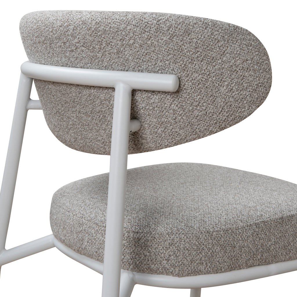 White Verona Dining Chair - Clay Grey (Set of 2)