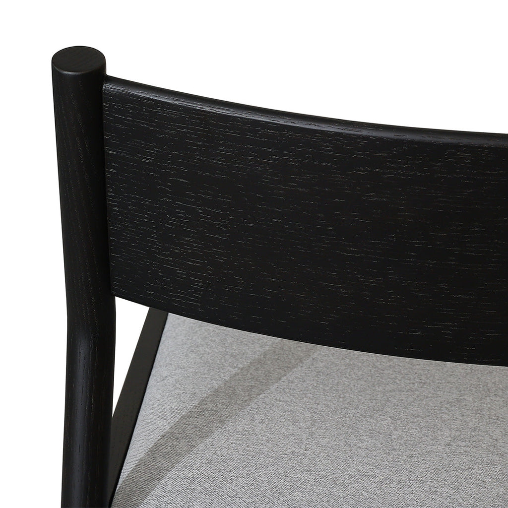 Mirit Black Verona Dining Chair - Moon Grey (Set of 2)