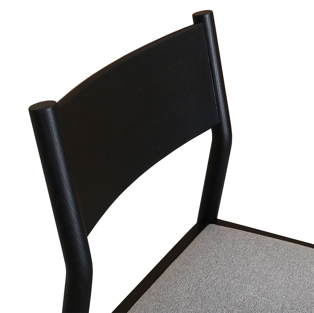 Mirit Black Verona Dining Chair - Moon Grey (Set of 2)