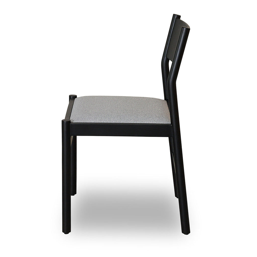 Mirit Black Verona Dining Chair - Moon Grey (Set of 2)