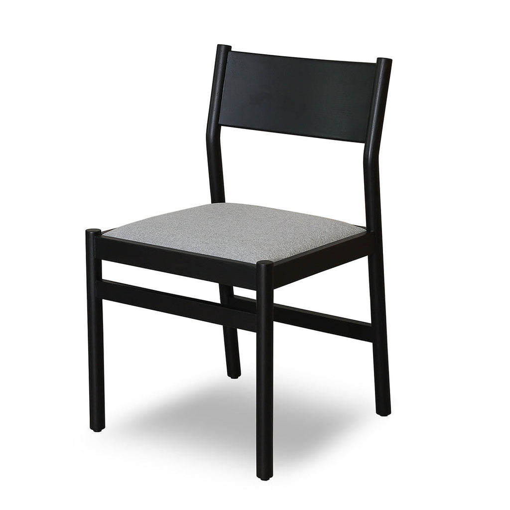 Mirit Black Verona Dining Chair - Moon Grey (Set of 2)