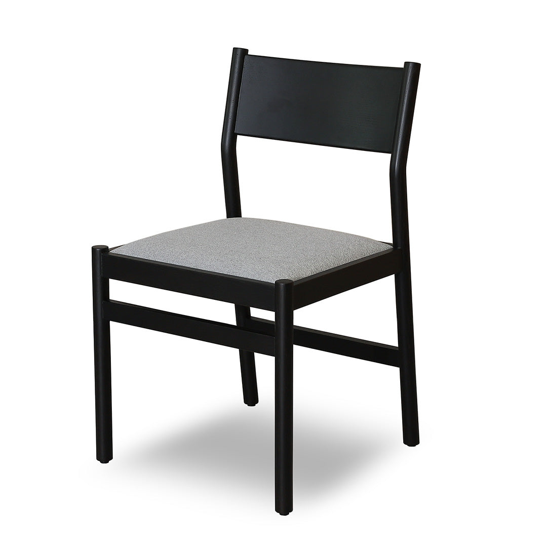 Mirit Black Verona Dining Chair - Moon Grey (Set of 2)