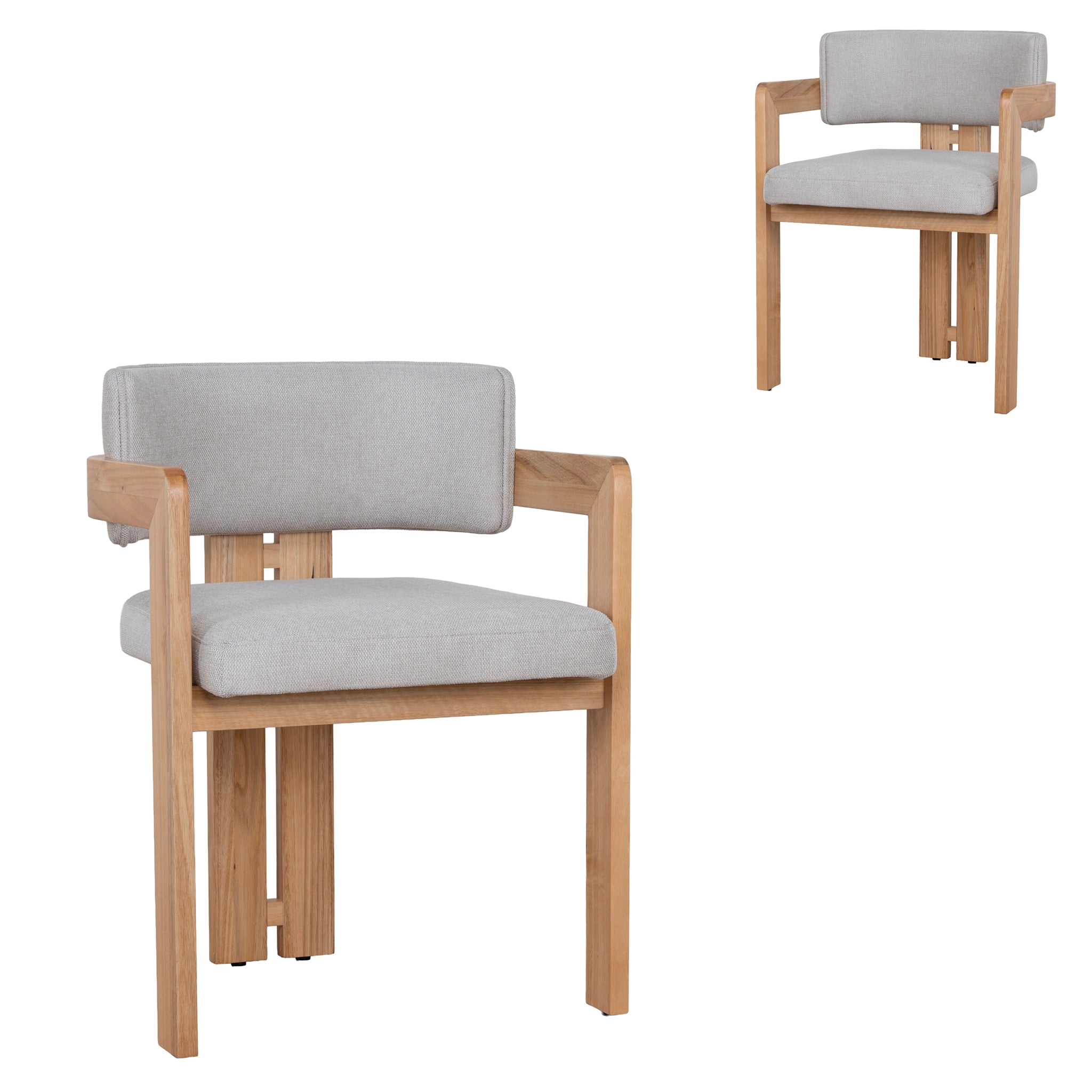 Natural Ash Verona Dining Chair - Stone Beige (Set of 2)
