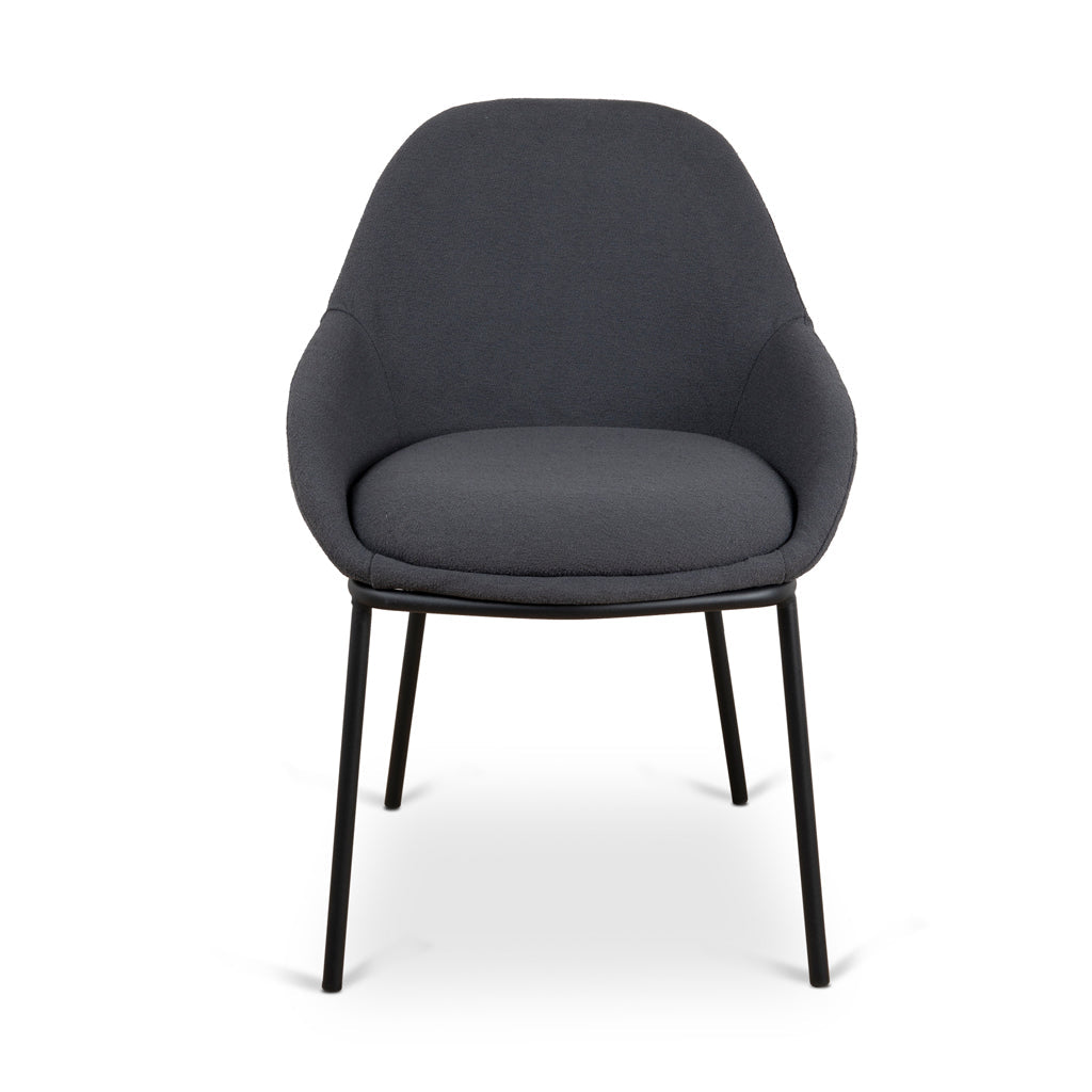 Fabric Verona Dining Chair - Charcoal