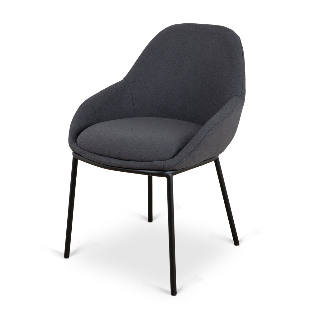 Fabric Verona Dining Chair - Charcoal