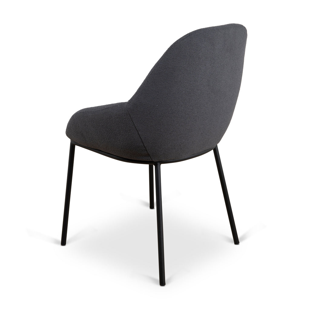 Fabric Verona Dining Chair - Charcoal