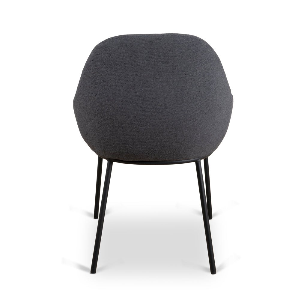 Fabric Verona Dining Chair - Charcoal